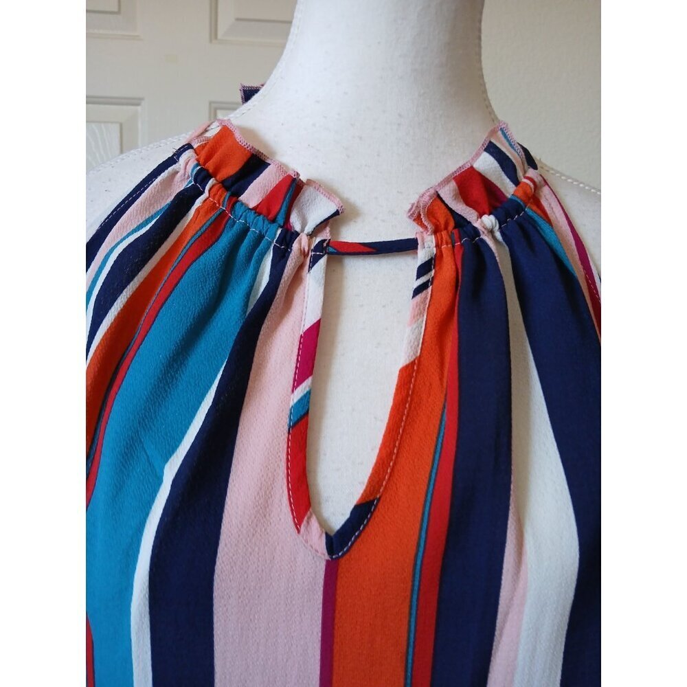Signature Studio Off Shoulder‎ Blouse Womens XL Multi Colored Flowy Casual Boho - Picture 6 of 15